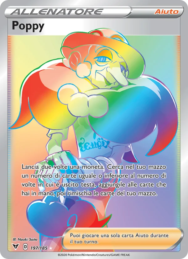 Poppy Voltaggio Sfolgorante carta Pokémon italiana RR