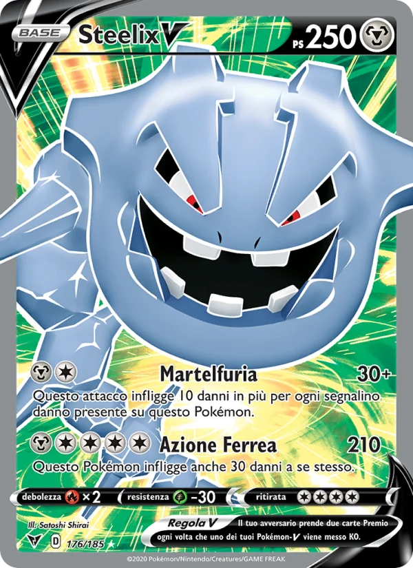 Steelix V Voltaggio Sfolgorante carta Pokémon italiana UR