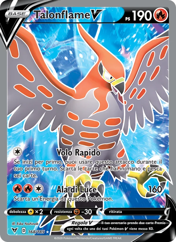 Talonflame V Voltaggio Sfolgorante carta Pokémon italiana UR