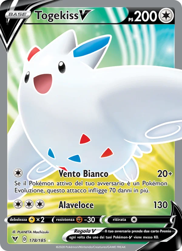 Togekiss V Voltaggio Sfolgorante carta Pokémon italiana UR