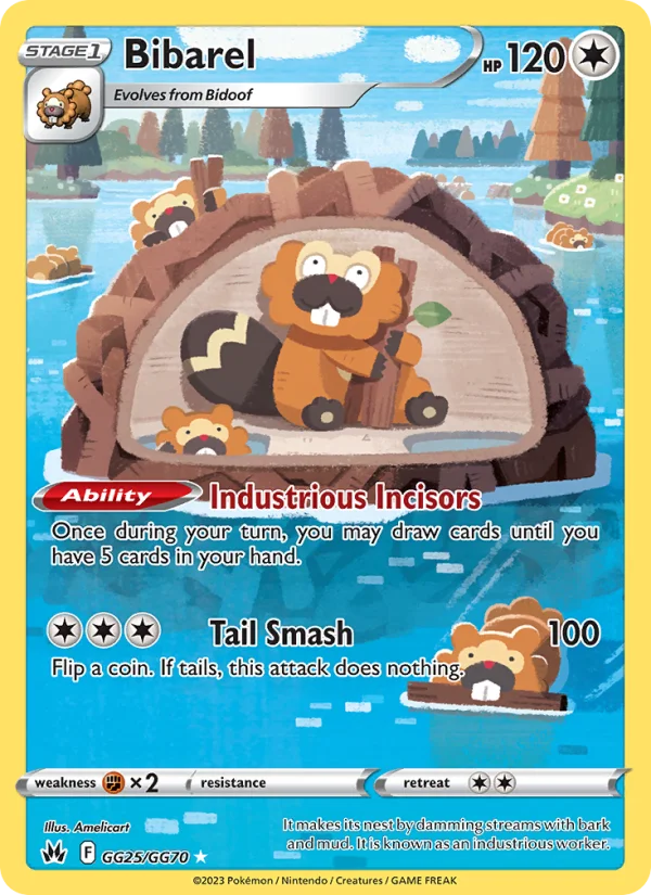 Bibarel Zenit Regale carta Pokémon italiana