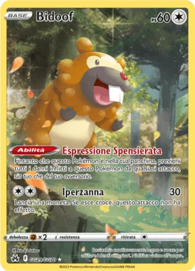 Bidoof Zenit Regale carta Pokémon italiana