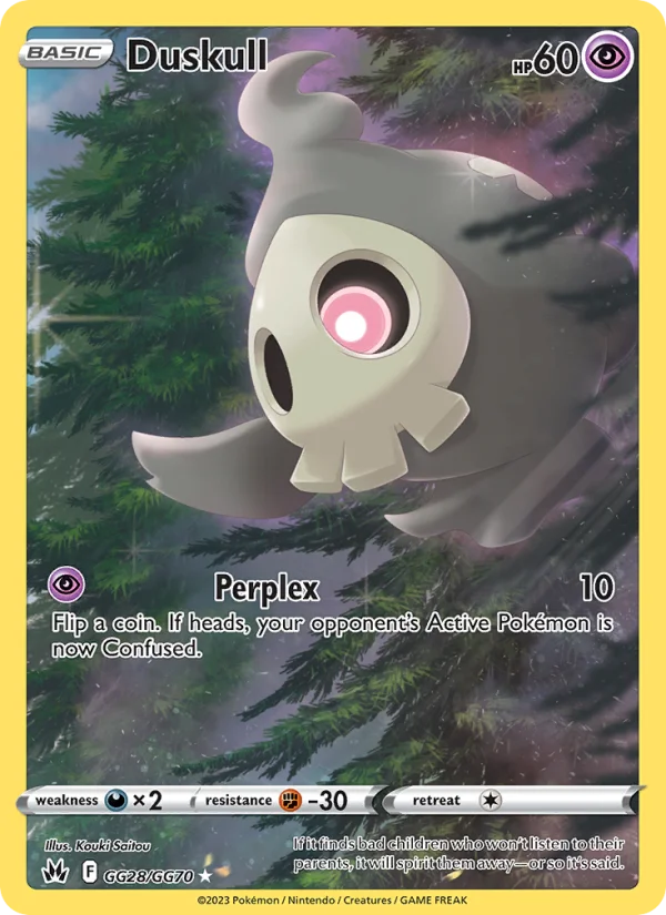 Duskull Zenit Regale carta Pokémon italiana GG
