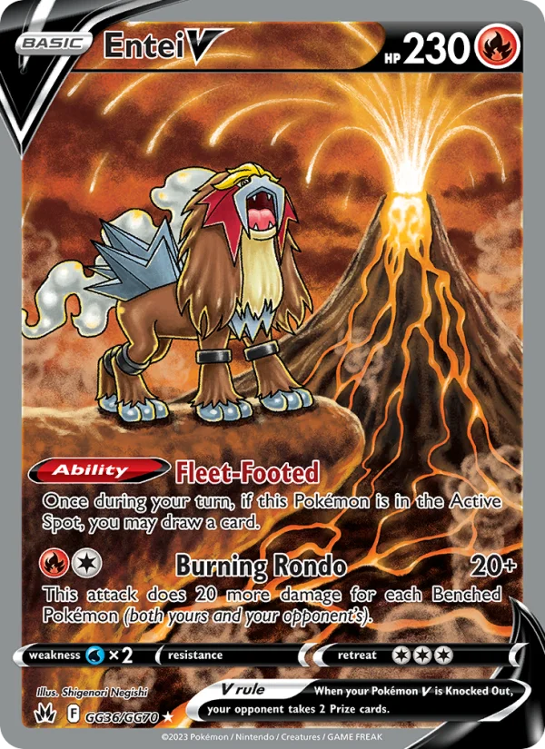 Entei V Zenit Regale carta Pokémon italiana GG