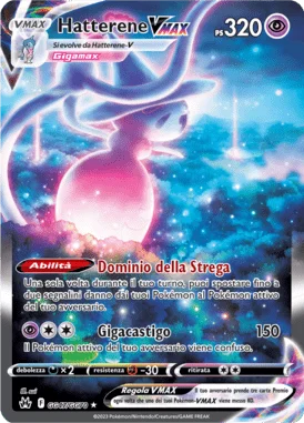 Hatterene VMAX Zenit Regale carta Pokémon italiana GG