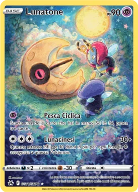 Lunatone Zenit Regale carta Pokémon italiana GG