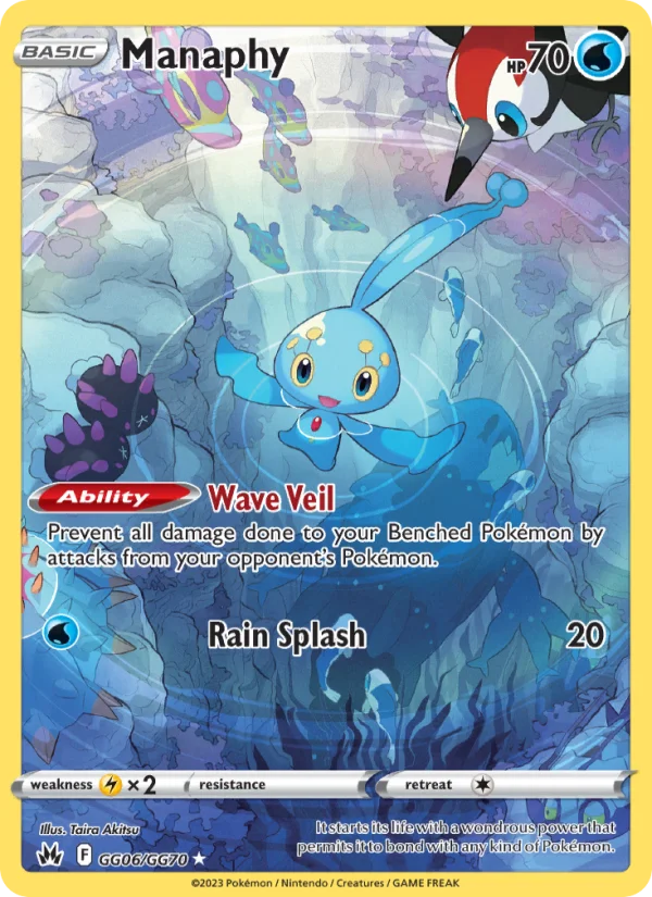 Manaphy Zenit Regale carta Pokémon italiana GG