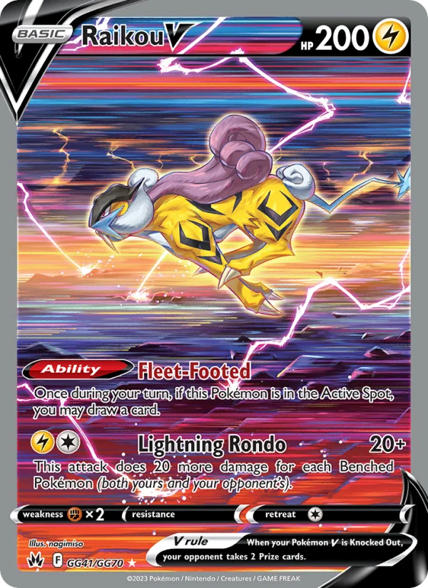 Raikou V Zenit Regale carta Pokémon italiana GG