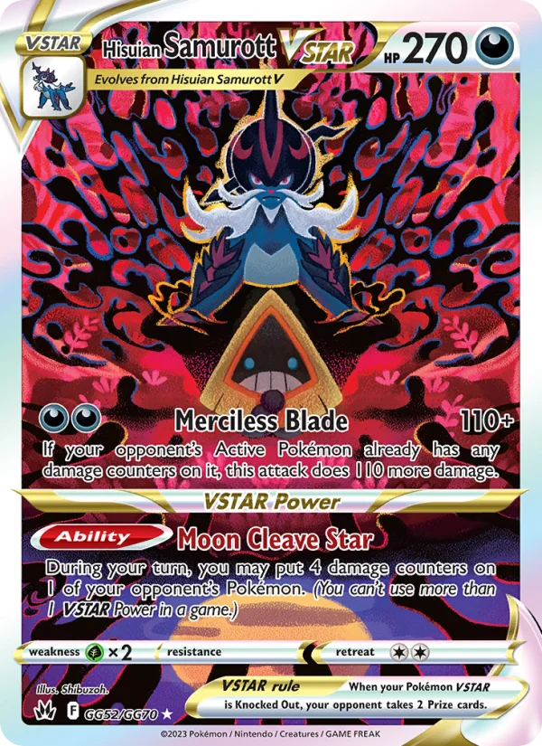 Samurott di Hisui V ASTRO Zenit Regale carta Pokémon italiana GG