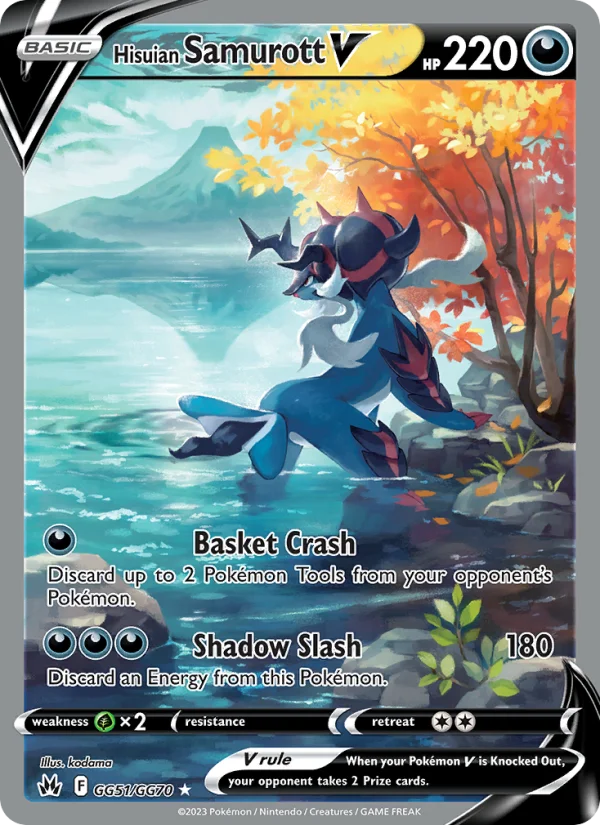 Samurott di Hisui V Zenit Regale carta Pokémon italiana GG