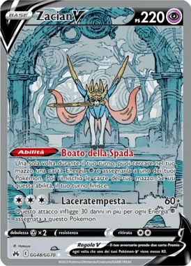 Zacian V Zenit Regale carta Pokémon italiana