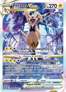 Zeraora V ASTRO Zenit Regale carta Pokémon italiana GG