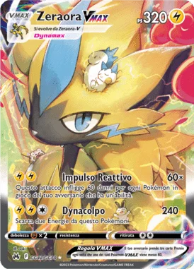 Zeraora VMAX Zenit Regale carta Pokémon italiana
